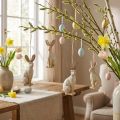 Figura conejito de pascua para colgar decoración pascua poliresina H9.5cm 4pcs | Floristik24.es