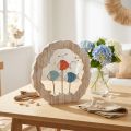 Decoración de mesa pez madera para colocar decoración marítima azul, roja Ø28cm | Floristik24.es