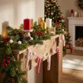 Guirnalda de bastones de caramelo para Navidad, decoración roja y blanca, 120 cm | Floristik24.es