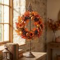 Soporte para corona soporte para corona aspecto óxido envejecido 76cm | Floristik24.es