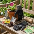 Guantes de jardinería de nailon Kixx, talla 10, color negro | Floristik24.es