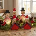 Figura para decorar muñeco de nieve madera 10cm 9 St | Floristik24.es