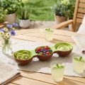 Cuenco de cerámica con motivo de kiwi, decoración veraniega para servir con estilo tapas y aperitivos, 30 cm | Floristik24.es