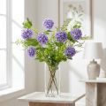 Bola de nieve flores artificiales flor violeta 5 umbelas L78cm 2 piezas | Floristik24.es