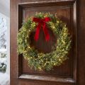 Corona de abeto artificial con piñas, decoración navideña, corona para puerta, Ø36cm, verde | Floristik24.es