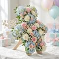 Figura de oso de peluche de espuma floral con soporte, 48,5 cm x 42 cm, 5 cm de alto, 1 pieza. | Floristik24.es
