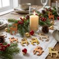 Decoración dispersa Navidad madera ciervo natural 4×3cm 72 piezas | Floristik24.es