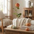 Rosa artificial naranja, rosa artificial, rosa decorativa L74cm Ø7cm | Floristik24.es