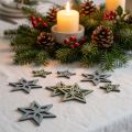 Deco estrellas madera azul, verde estrellas madera Navidad 4cm mezcla 36pcs | Floristik24.es
