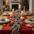 Guirnalda navideña, guirnalda de abeto con piñas y efecto escarcha, decoración de 180 cm para un ambiente festivo. | Floristik24.es