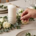 Alambre de aluminio con diamante plateado de 2 mm y 10 m para decoración y manualidades. | Floristik24.es