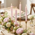 Velas cónicas, color liso, rosa claro, rosa, 22×240 mm, 12 unidades | Floristik24.es