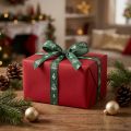 Cinta navideña con abetos cinta de regalo verde 15mm 20m | Floristik24.es