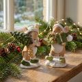 Decoración navideña de ratones, ratón verde y marrón, 8 cm de alto, 2 unidades | Floristik24.es