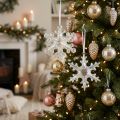 Copos de nieve decorativos, decoración invernal, iridiscentes, Ø14–15 cm, 2 piezas | Floristik24.es