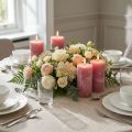 Velas lisas rosa viejo 50x100mm 4uds | Floristik24.es