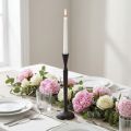 Candelero de metal negro Candelero Ø12cm H46cm | Floristik24.es