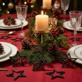 Decoración dispersa Estrellas navideñas brillo negro Ø4cm 120 piezas | Floristik24.es