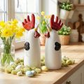 Gallo de cerámica decoración de cocina pollo blanco H23cm 2 piezas | Floristik24.es