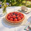 Pastel de fresa decorativo ficticio de comida para decoración de pasteles de panadería pastel artificial Ø15cm | Floristik24.es