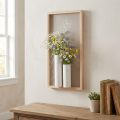 Decoración de pared de madera con jarrones de cerámica H35cm estilo rústico | Floristik24.es