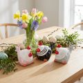 Gallinas decorativas Figuras decorativas de Pascua gallina 8,5cm 3 piezas | Floristik24.es