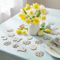 Dispersión de madera decorativa, piezas dispersas primavera Pascua blanco 2–4cm 64p | Floristik24.es