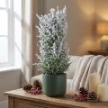 Enebro artificial en maceta planta artificial nevada H47cm | Floristik24.es