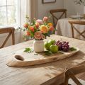 Bandeja de madera de acacia con borde natural, L36–45cm W15–21cm | Floristik24.es