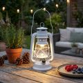 Linterna LED regulable blanco cálido 24,5 cm con 15 lámparas | Floristik24.es