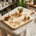 Tabla de cortar decorativa con hojas de trébol, madera de mango, 38×22cm | Floristik24.es