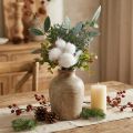 Ramo de flores artificiales, verde y blanco, decoración de invierno, 33 cm, artificial | Floristik24.es