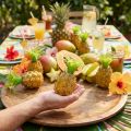 Mini juego de piñas artificiales decorativas para fiestas tropicales (6 piezas) | Floristik24.es