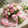 Cinta de regalo y decoración 15mm x 50m rosa claro | Floristik24.es