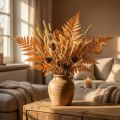 Decoración de helechos preservados naranjas de 45 cm, 10 piezas, decoración del hogar DIY | Floristik24.es