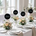 Mini púas decorativas para pizarra, de madera, redondas, negras, Ø7,5 cm, 12 unidades. Decoración de pizarra, decoración con letras, decoración floral. | Floristik24.es
