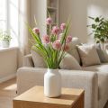 Flores artificiales bola flor allium cebolla ornamental artificial rosa 45cm | Floristik24.es