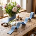 Cinta de fieltro azul 7,5cm 5m | Floristik24.es