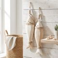 Decoración de pez de madera colgante marítimo madera de Paulownia 27cm 2uds | Floristik24.es