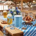 Cinta decorativa cinta rizadora Oktoberfest azul-blanco 10mm 250m | Floristik24.es