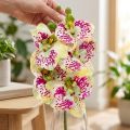 Rama de orquídea artificial Phaelaenopsis Verde Rosa H49cm | Floristik24.es