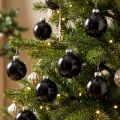 Bolas de Navidad negras bolas de árbol de cristal Ø4cm 24 piezas | Floristik24.es
