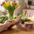 Cinta de terciopelo Huevos de Pascua cinta decorativa Pascua rosa viejo 40mm 5m | Floristik24.es