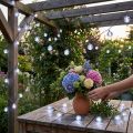 Guirnalda de luces de bolas cerezo exterior blanco frío 60 LED 900 cm | Floristik24.es