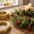 Alambre de aluminio 5mm 500g dorado para floristería, manualidades y decoración | Floristik24.es