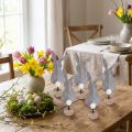 Soporte decoración de mesa decoración conejito de Pascua fieltro gris 19cm 12 piezas | Floristik24.es