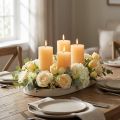 Velas Apricot Light Velas de pilar de color sólido 60×80mm 4pcs | Floristik24.es