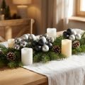 Mini bolas navideñas plata, vidrio antracita Ø40mm mezcla 32 piezas | Floristik24.es