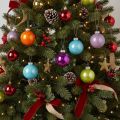 Juego de adornos para árbol de Navidad, adornos navideños brillantes y coloridos, 60 mm, 24 piezas | Floristik24.es