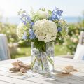 Cinta de regalo decoración marítima conchas azul 25mm 15m | Floristik24.es